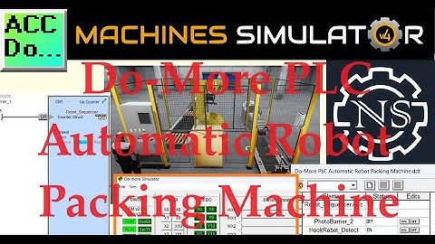 Master PLC Programming with Robot Packing Machine Simulator