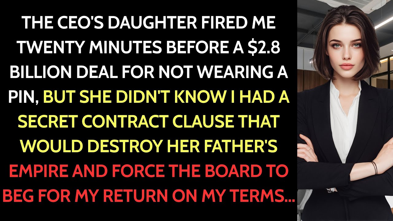 CEO's Daughter Fired Me on Signing Day - I Was About to Close a $2.8 Billion Deal