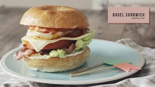 베이글 샌드위치 만들기 : How to make Bagel sandwich : ベーグルサンドイッチ -Cooking tree 쿠킹트리
