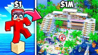 $1 vs $1,000,000 ISLAND in Minecraft! screenshot 5