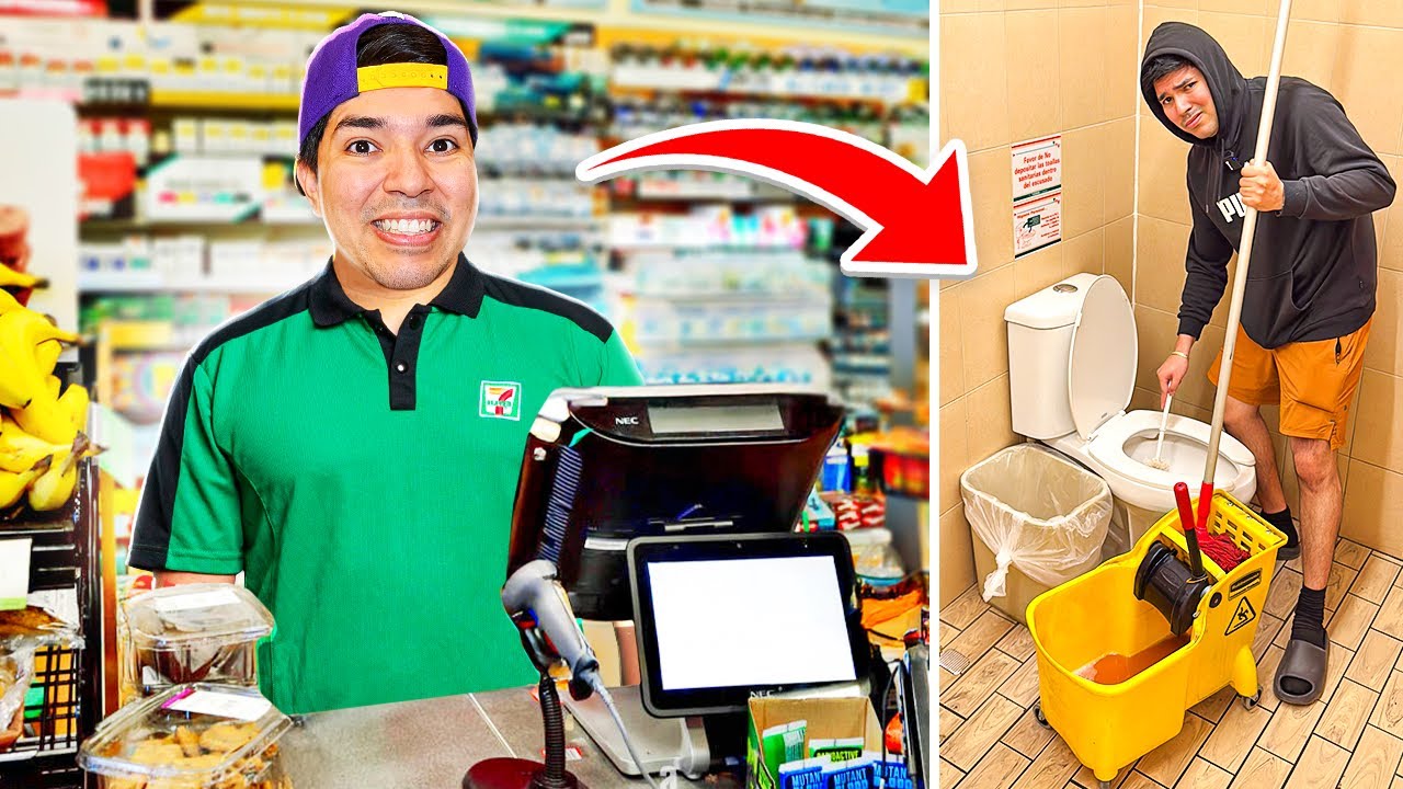 24 HORAS TRABAJANDO EN EL 7-Eleven & ME CORREN por ROBAR 😱