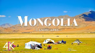 MONGOLIA 4K Amazing Nature Film  - Beautiful Relaxing Music - Scenic Relaxation Films