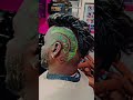 Tattoo haircut and leaf funky hair colour trending work 