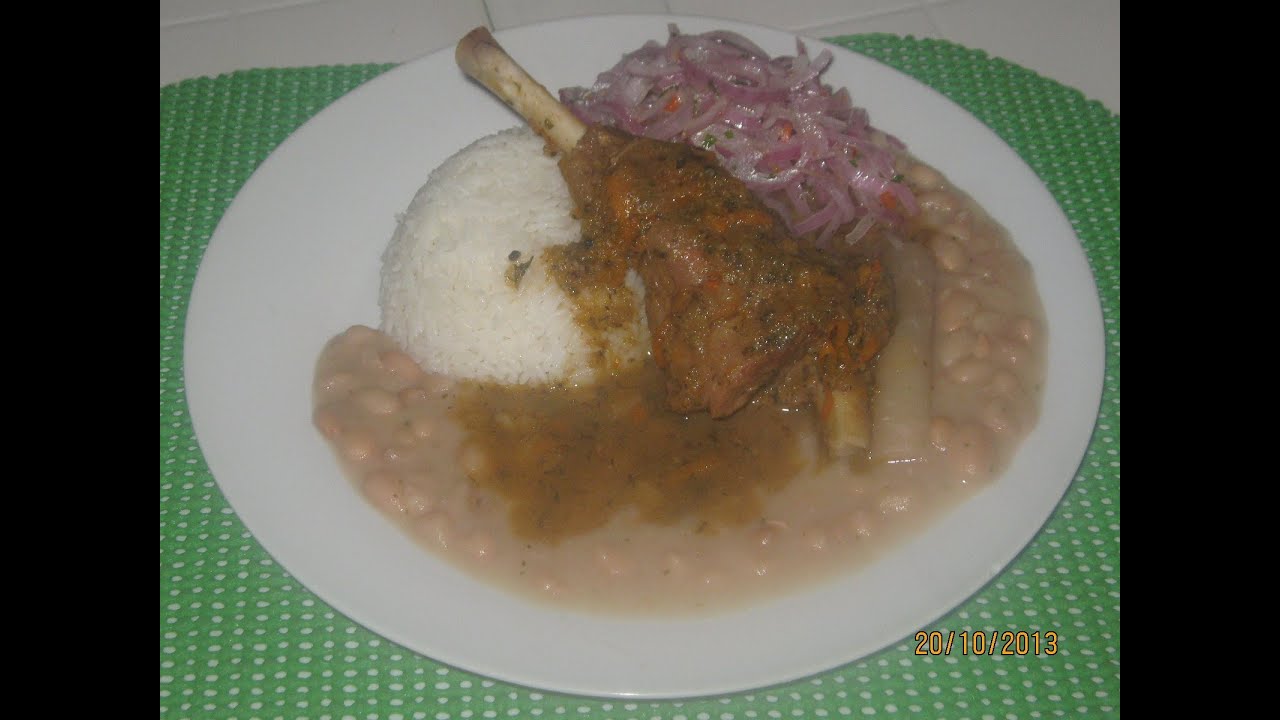 SECO DE CABRITO A LA NORTEÑA CON FREJOLES