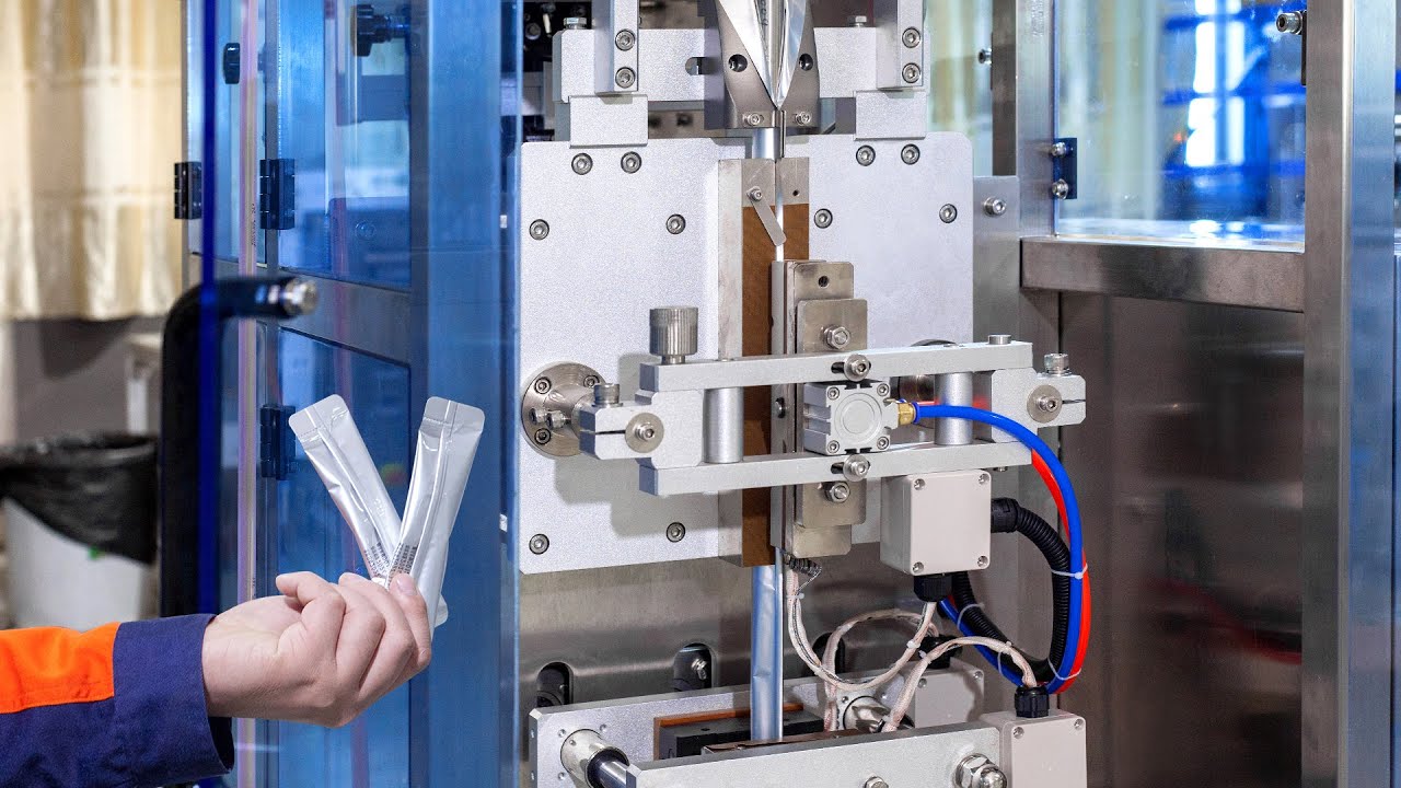 Single Lane Stick Pack Machine With From Filling Making Bags Sealing Coding Function