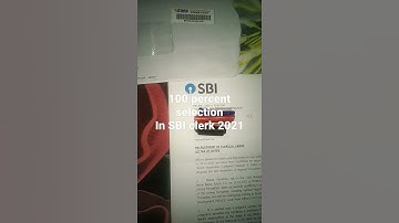 SBI CLERK 100% SELECTION watch the video on my channel for complete Strategy #sbi #ibps