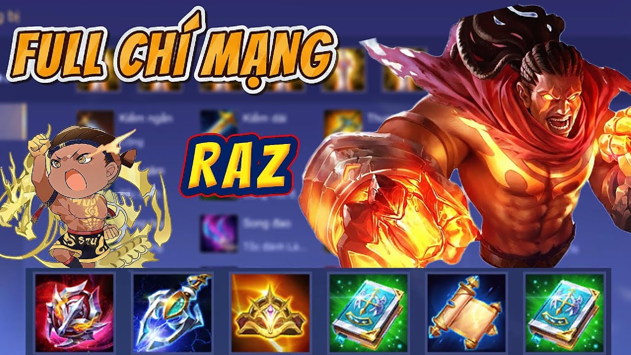 BUILD ĐỒ RAZ ĐI TOP CÙNG PHỤ TRỢ MẠNH NHẤT 2060 - InuYashaYK #lienquan ...