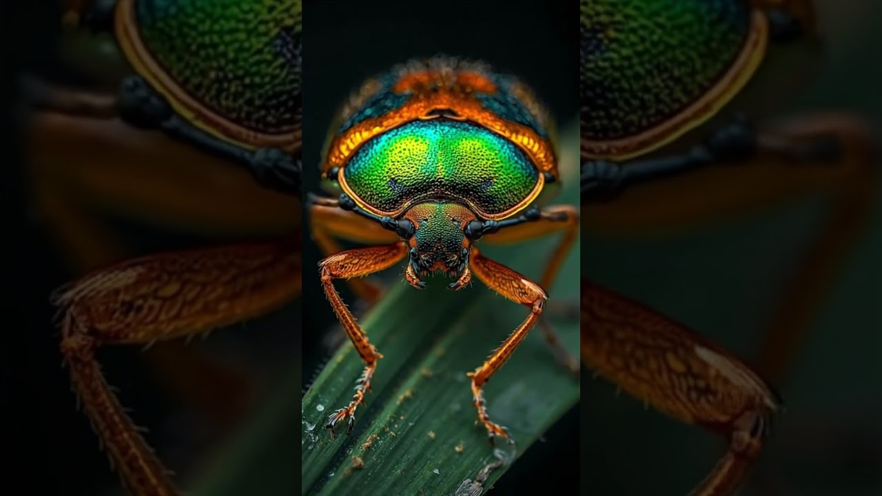 “Stunning Metallic Bug Close-Up | 8K Macro Cinematic