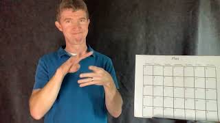 Using a Calendar for kids ASL
