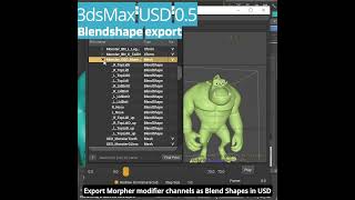 #3dsMax USD 0 5  - Blendshape Export