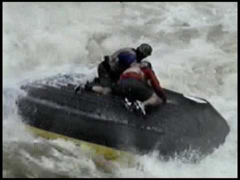 Boat Transfer in middle of Sweets Falls, Gauley River Boat Transfer in middle of Sweets Falls, Gauley River