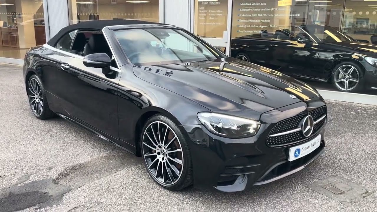 2022/22 Mercedes-Benz E300 AMG Line Night Edition Premium Plus Convertible, FSH, Petrol, App Carplay