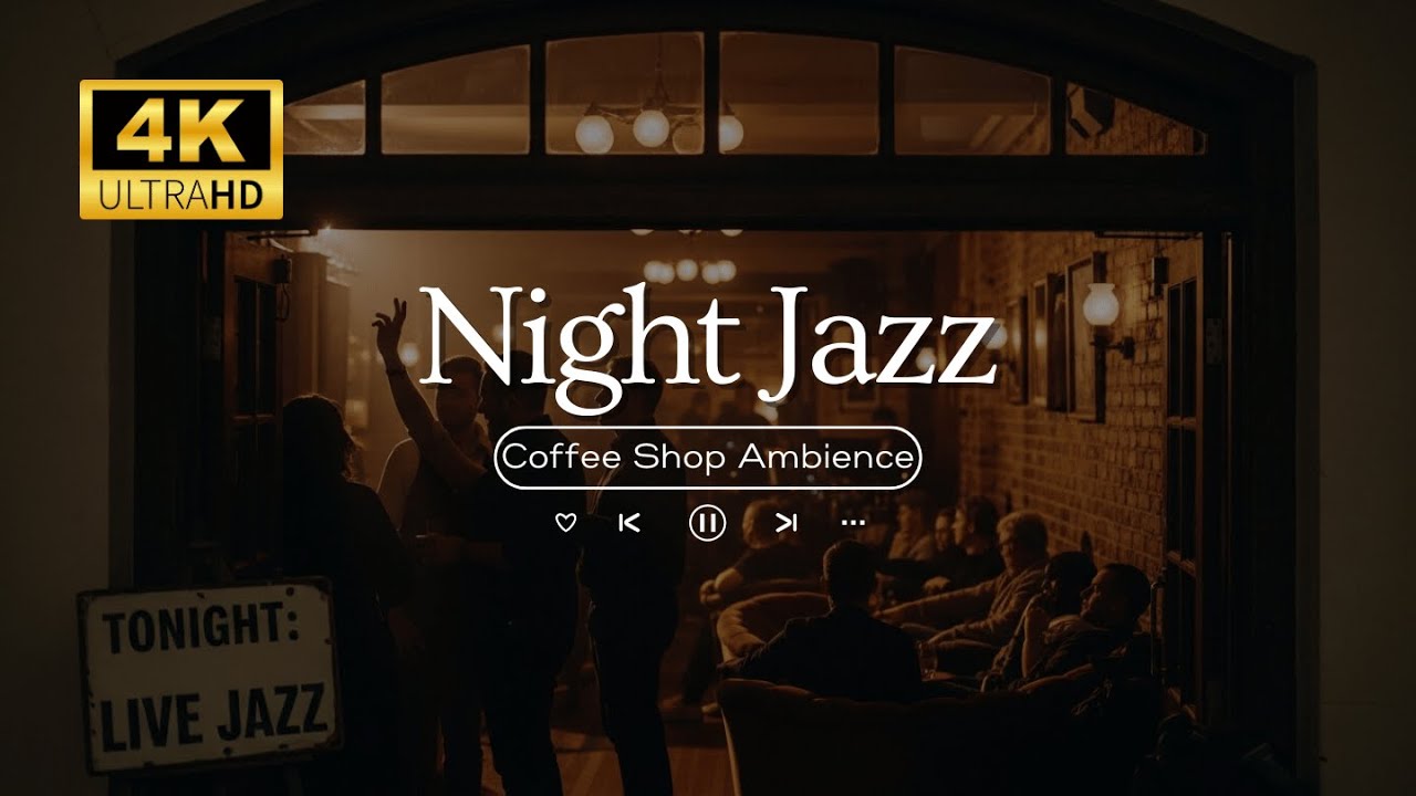 Romantic Jazz Music At Outdoor Coffee Shop - Smooth Jazz Instrumental Music - Cozy Outdoor Jazz