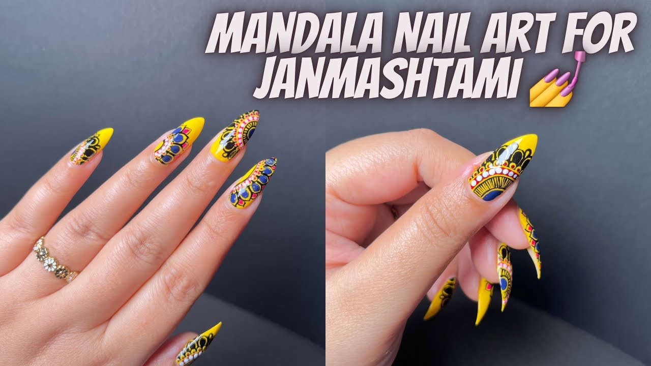 Mandala NailArt Design for Festival Seasons | Mandala Nails at home 🏡 for beginners |