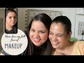 Mom does my full face of makeup | Mom Makeup Challenge | Mom Makeup Daughter