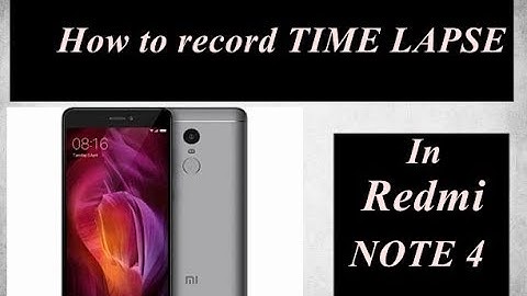 How to Record sunset Time Lapse In Redmi Note 4