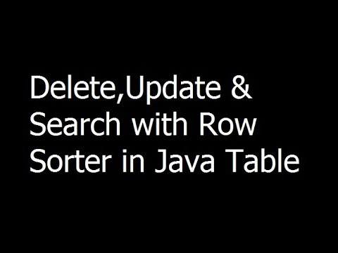 Delete,Update & Search with Row Sorter in J Table  - Learn Java Programming - part 31 - Urdu/Hindi
