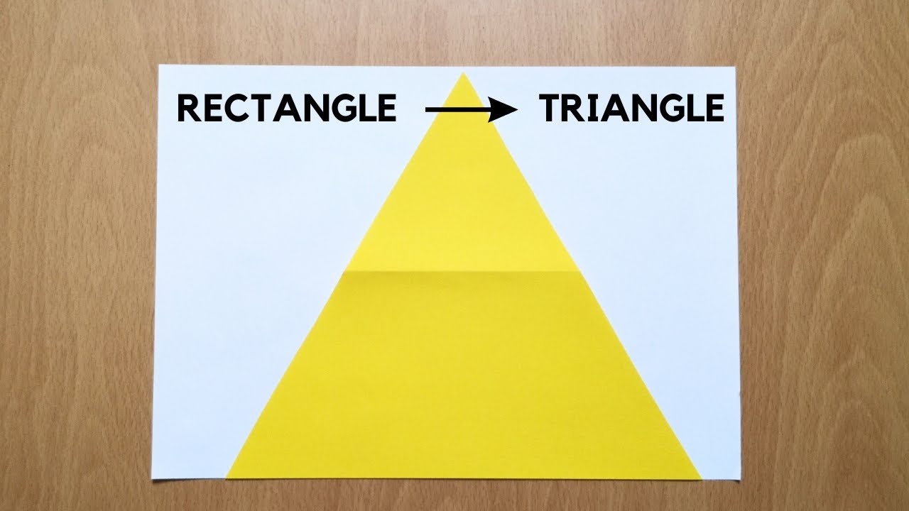 How to transform rectangle paper into triangle