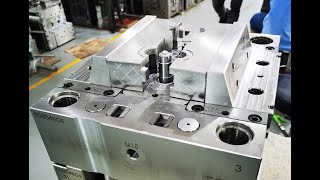 2K injection mold with turntable core sideHoshi Tool Manufacturing Limited