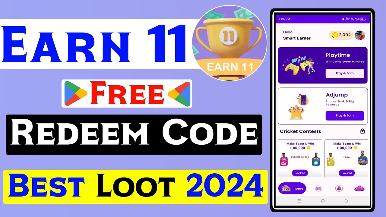 Earn 11 free Redeem Code app | 2024 Best Loot | New Earning App Today 