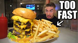 Information ONLY 10 MINUTES TO EAT THIS GIANT 8-PATTY BURGER CHALLENGE | Joel Hansen Update