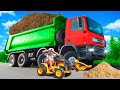 Funny stories about trucks bruder excavator tractor dump truck and other cars  compilation