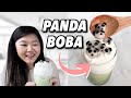 I made CUTE PANDA BOBA! Easy Tapioca Pearl Recipe From Scratch