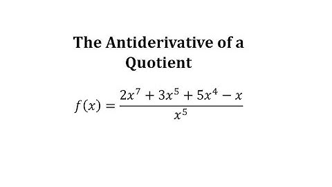 The Antiderivative of a Polynomial Divided by a Monomial