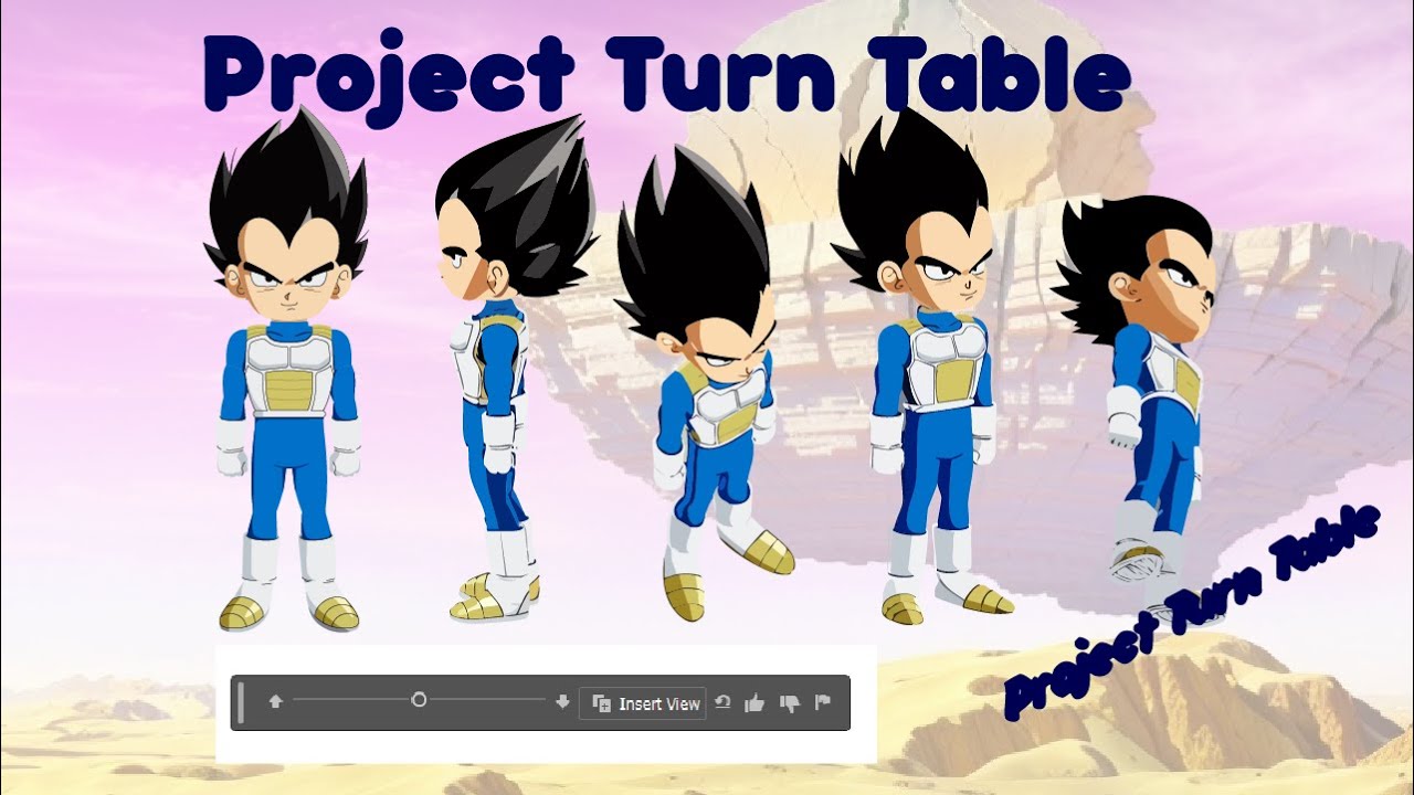 Adobe Illustrator Beta Turntable Tool Demo | Dragon Ball Daima Vegeta ...