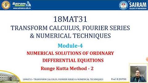 Lecture video_18MAT31_Module 4_RK Method 2_B Jyothi