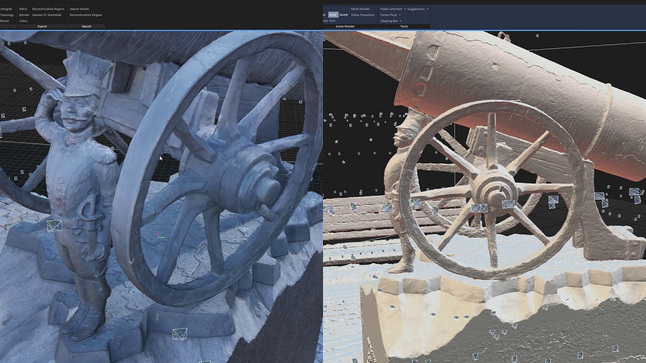 3d scan Opole city, Monument, Poland - Capture reality software, normal mode 500K polygons