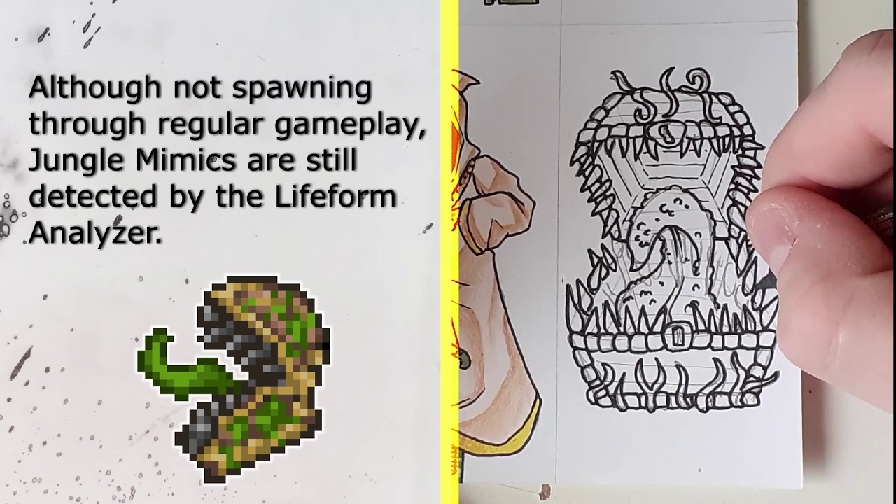 Terraria DRAWING Jungle Mimic YouTube