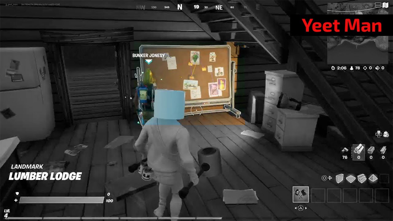 Interact with Bunker Jonesy's Conspiracy Board - Location -  Fortnite