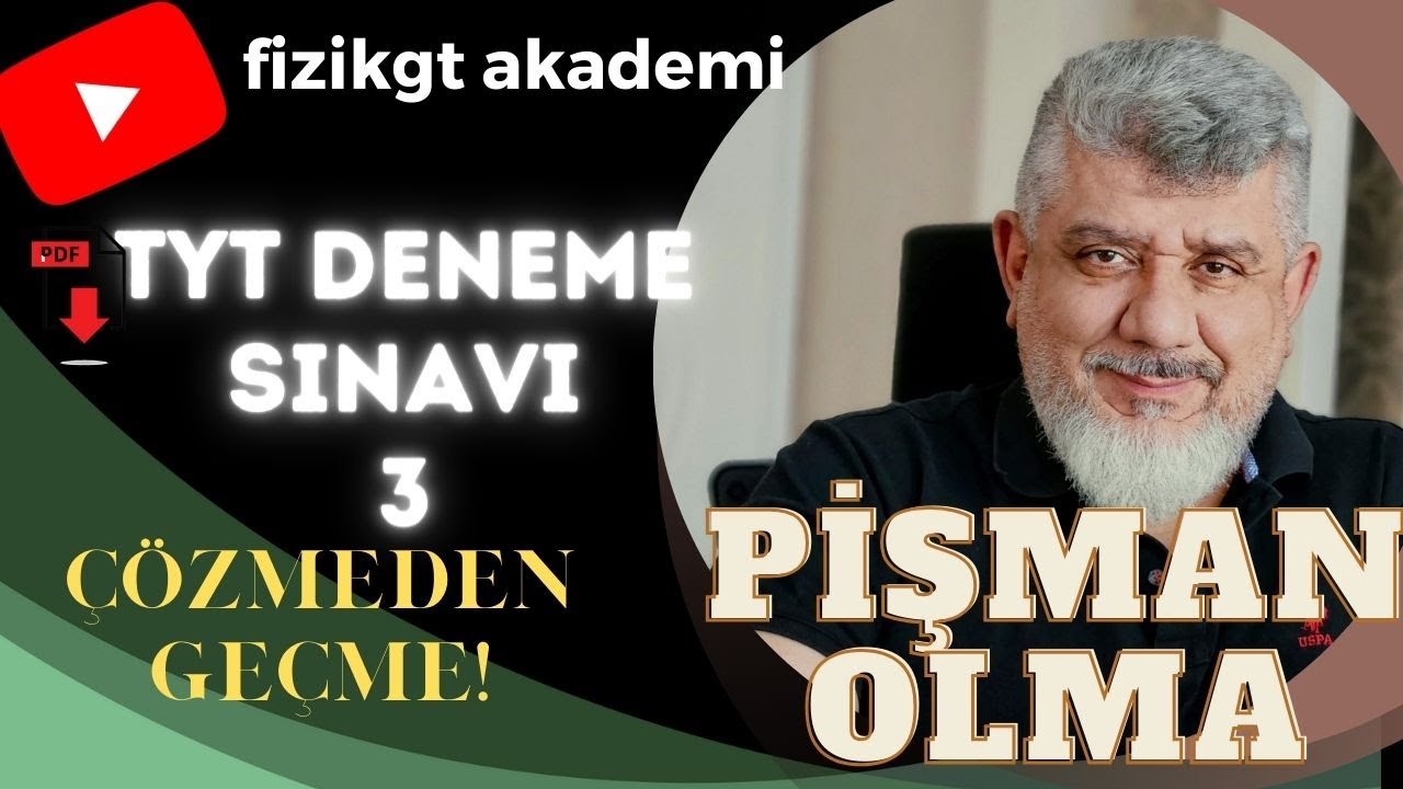 FİZİK FULL TYT DENEME-3 PDF | YENİ DENEME ÇÖZÜMÜ-2024