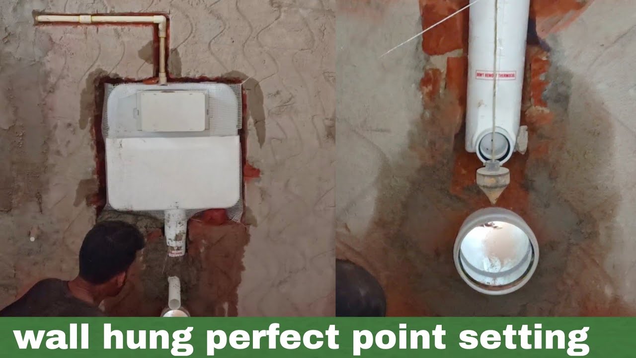 Wall hung toilet point measurement with details