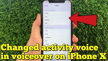 How to change activity voice in voiceover on iPhone X
