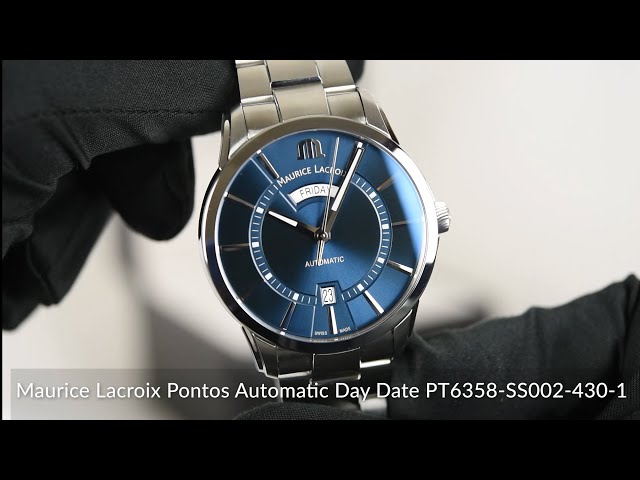 Maurice Lacroix Pontos Automatic Day Date PT6358-SS002-430-1 - YouTube