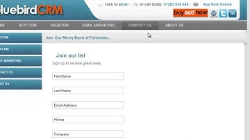 Swiftpage Act! v17 CRM  Walkthrough - Web to lead data capture forms
