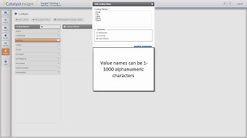 Catalyst Insight Tutorial: Lookup Administration