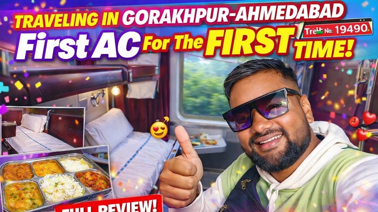 🎥My First AC Journey Experience 😍 | 19490 Gorakhpur–Ahmedabad Express | Train Vlog | 