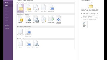 Open InfoPath Designer