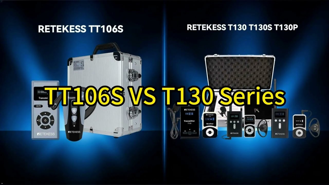  TT106S Simultaneous Interpretation System for Schools and Conferences, Multi-Interpreter Operation, One-Button Mute