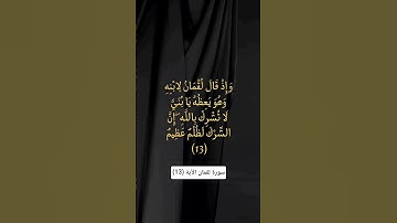 سورة لقمان الآية (13)