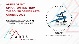 SDAC Webinar Series | Artist Grant Opportunities from the South Dakota Arts Council 2025