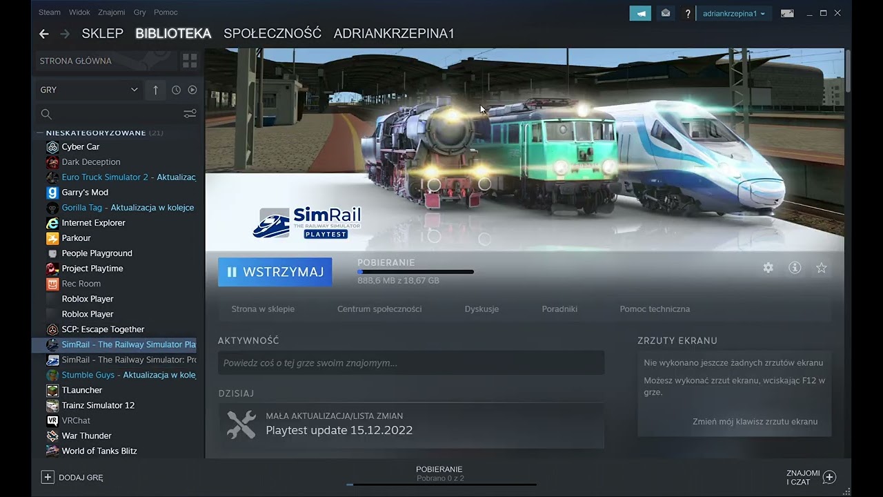 DOSTAŁEM PLAYTEST OT TWÓRCUW (simrail)