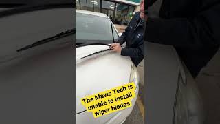 Mavis tech cannot install wiper blades #tech #mechanic #mavis #carx #dealer #toyota #fyp