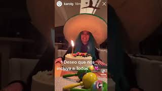 Karol G Pidiendo un deseo #karolg #bichota #cake #deseo