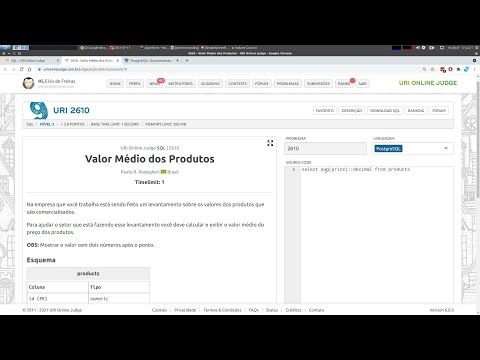 #06 Funções de agregação e Casts de dados - Problema 2610 | Curso SQL