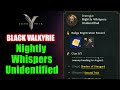 Legend Of Ymir Nightly Whispers Unidentified Black Valkyrie Quest Full Guide 