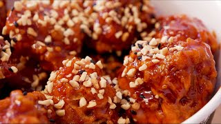 HOT Sweet and Sour Chicken - Korean Street Food / 매콤 닭강정 & 후라이드 강정 - 고촌 인생닭갈비